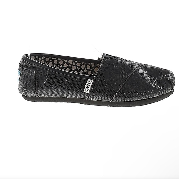 Toms Shoes - TOMS Classic Black Sequin Canvas Slip-Ons 7.5